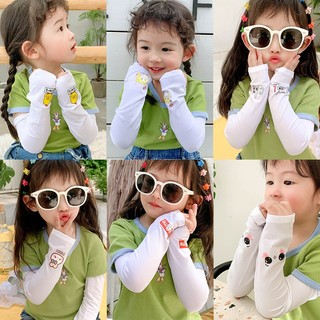 Găng tay chống nắng trẻ em Ống tay cho bé CHỐNG TIA CỰC TÍM Chất lụa mềm mát, thoáng khí, in hình dễ thương