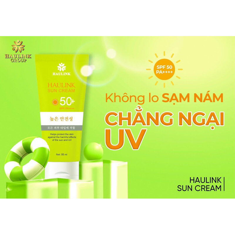 KEM CHỐNG NẮNG HAULINK GIÚP BẢO VỆ DA TOÀN DIỆN SPF 50+ PA+++