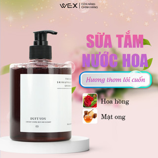 Sữa tắm trắng da WEX thơm lâu dưỡng ẩm mềm mịn da, sữa tắm trắng da toàn thân hương hoa thiên nhiên