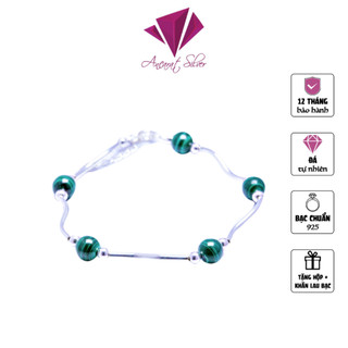 Vòng Tay ANCARAT Bạc Đá ngũ hành Khổng Tước VD07 (Mệnh Mộc)