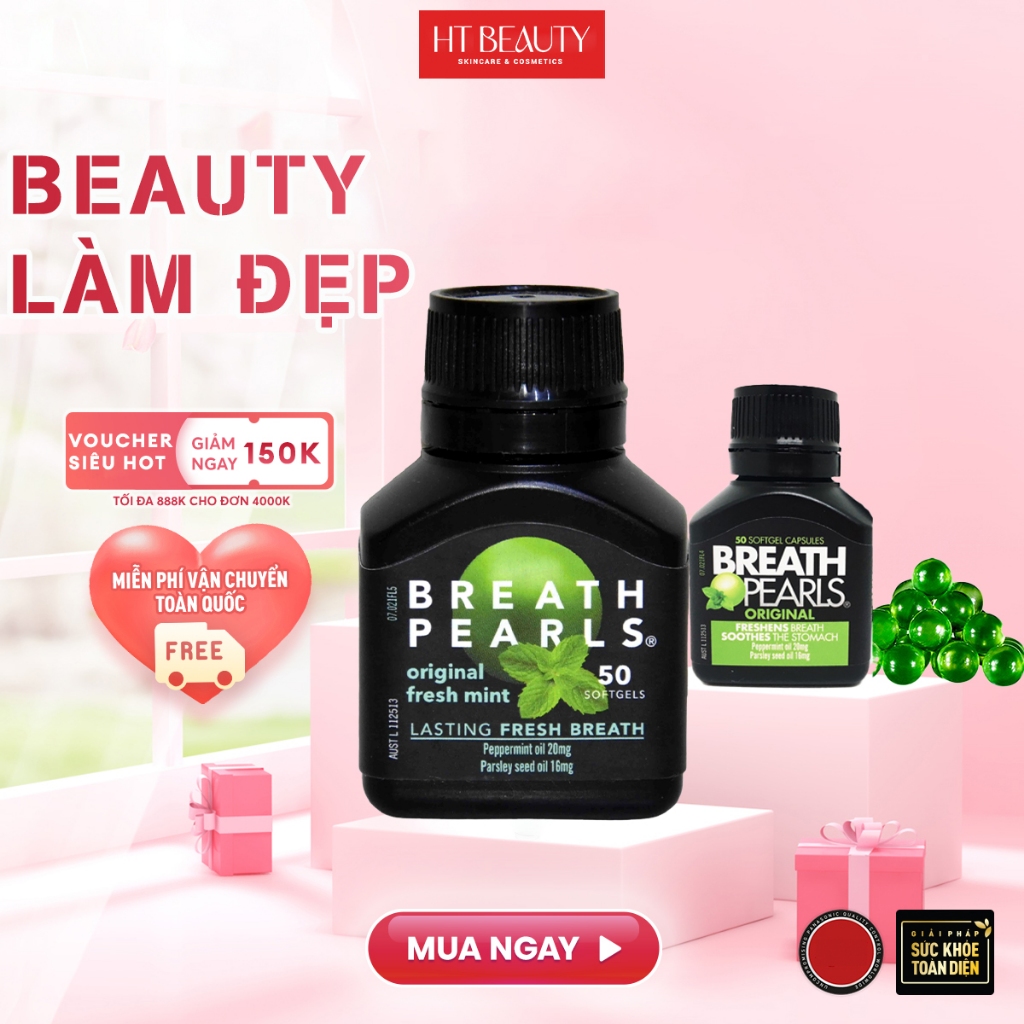 Breath Pearls Viên Uống Thơm Miệng 50 Viên HT BEAUTY