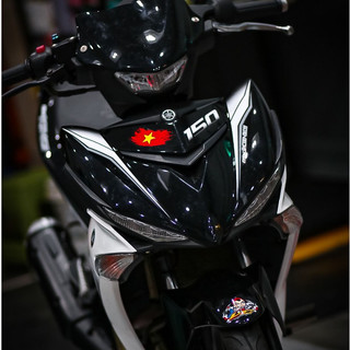 Tem Exciter 150 MX Trắng Đen Zin ver 2