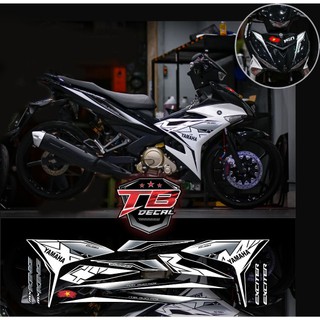 Tem exciter 150 mx trắng đen zin ver 2