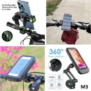 [FREESHIP] GIÁ ĐỠ, KẸP ĐIỆN THOẠI CHỐNG NƯỚC GẮN GHI ĐÔNG XE ĐẠP