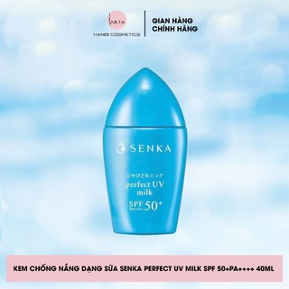 Kem chống nắng dạng sữa Senka Perfect UV Milk SPF 50+, PA++++