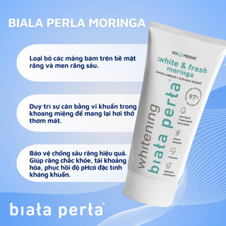 Kem đánh răng thảo dược Perla Moringa, làm trắng răng và thơm miệng