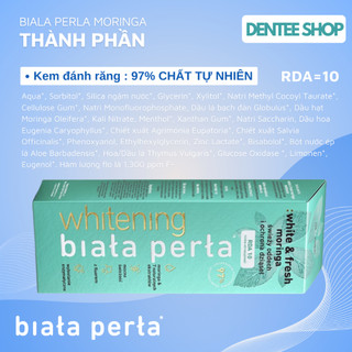Kem đánh răng thảo dược Perla Moringa, làm trắng răng và thơm miệng