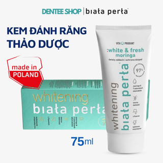 Kem đánh răng thảo dược Perla Moringa, làm trắng răng và thơm miệng