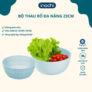 Bộ thau rổ đa năng Yoko inochi 23 cm chịu nhiệt độ cao, không giòn gãy, phai màu.
