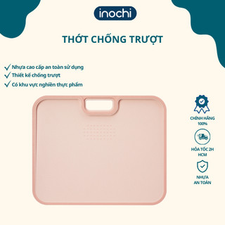 Thớt nhựa chống trượt inochi, sử dụng 2 mặt giúp phân loại thức ăn, nhựa nguyên sinh an toàn sức khỏe
