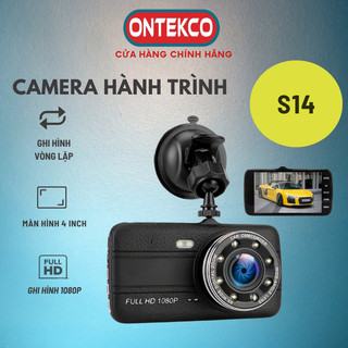 Camera hành trình ô tô ONTEKCO S14 màn hình 4inch chất lượng chuẩn FULL HD 1080P/ Bảo hành 12 tháng