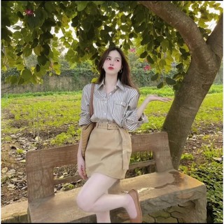 Sét somi kate váy kaki siêu xinh ds