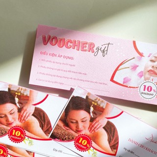 50 Voucher spa, voucher gift có sẵn, giấy mỏng