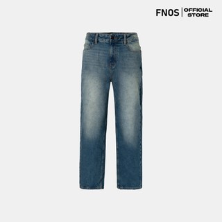 Quần Jeans Nam Dáng Rộng FNOS Streetwear EXTRA REGULAR JEANS Màu Xanh Trơn ERG1 - Local Brand Chính Hãng