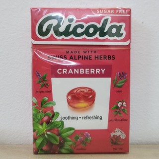 Ricola kẹo thảo mộc nam việt quất không đường cranberry herb candy