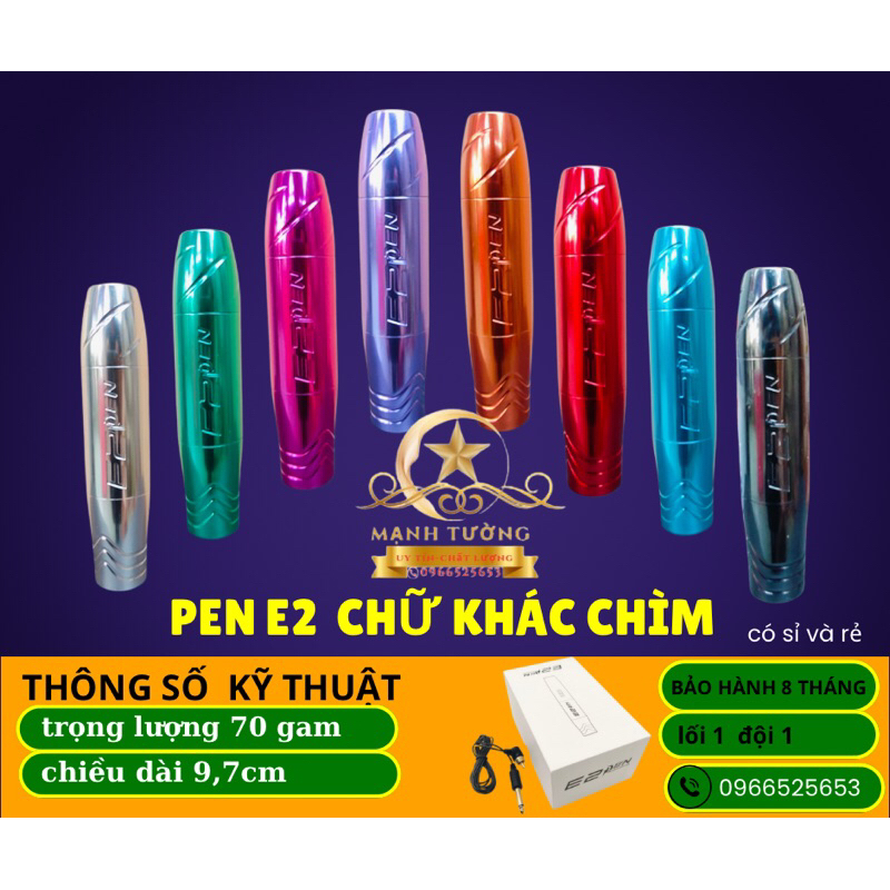 máy pen e2 mini chữ khắc chìm mua máy tặng 1 chai mực trắng xoá 5ml