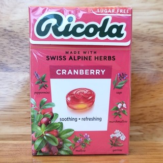 Ricola kẹo thảo mộc nam việt quất không đường cranberry herb candy