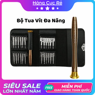 Bộ tua vít đa năng nam châm 24in1, dùng sửa chữa điện thoại, laptop, bao da nhỏ gọn - Shop Hàng Cực Rẻ