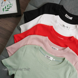 Áo cổ tròn nhún chun eo sang , sịn , diện với mọi outfit