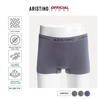 Quần boxer nam ARISTINO sịp đùi nam cạp cao dệt logo liền mềm co giãn 4 chiều thoáng mát kháng khuẩn khử mùi - ABX064