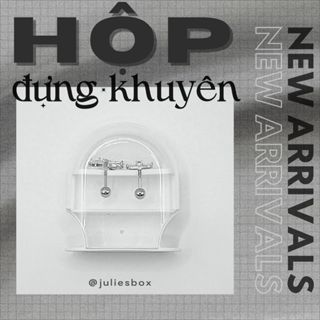   1 Chiếc  Hộp Đựng Khuyên Tai Trang Sức Bằng Nhựa Trong Suốt Có Đóng Mở Box Julies Box 