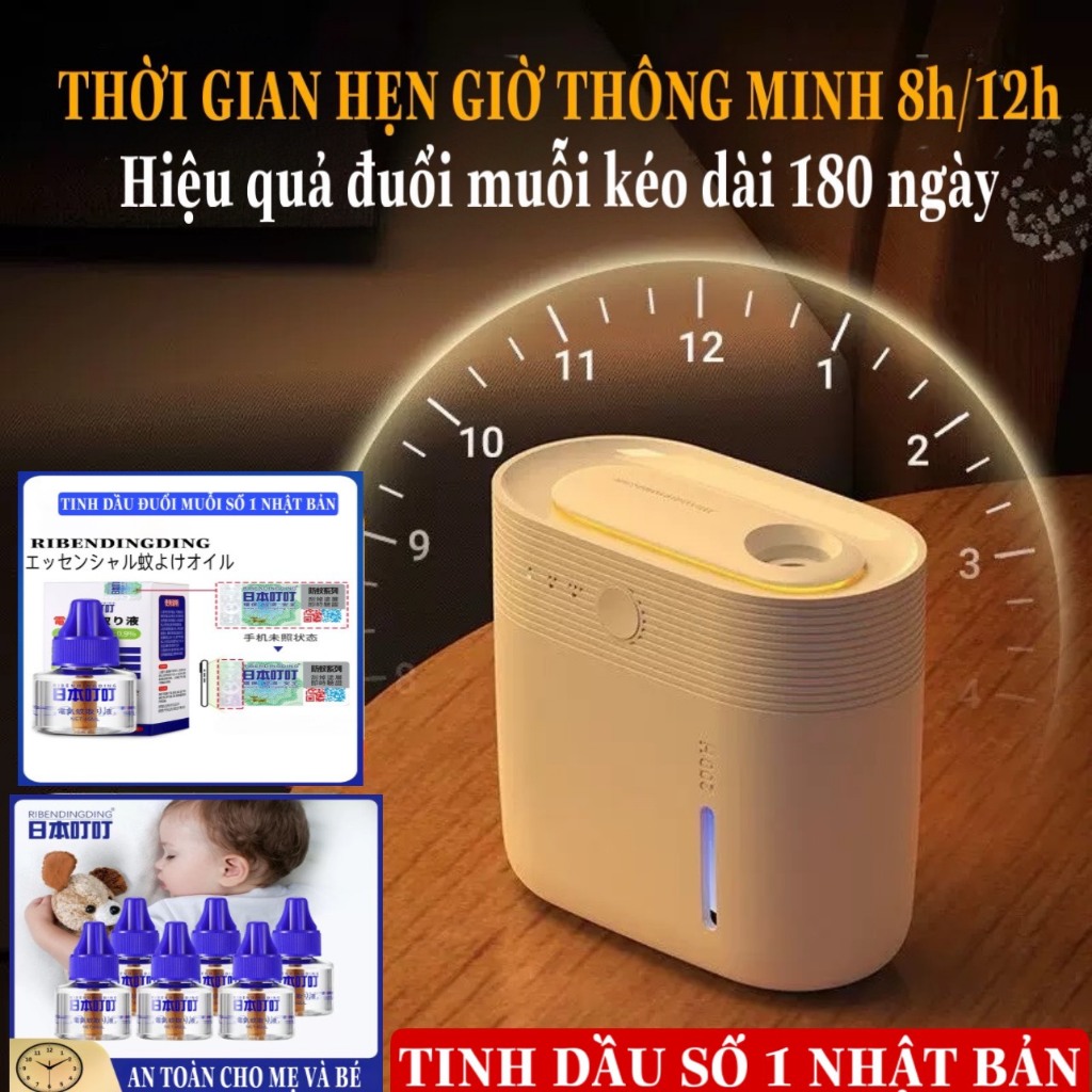 máy đuổi muỗi xông tinh dầu cao cấp, các chức năng hẹn giờ