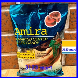 Kẹo me xanh thái lan nhân sốt me amira tamarind gói 120g.