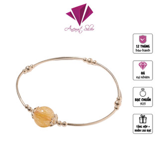 Vòng tay Ancarat bạc 1 hạt đá thạch anh