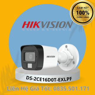 Camera 4 in 1 hồng ngoại 2.0 Megapixel HIKVISION DS-2CE16D0T-EXLPF nâng cấp của DS-2CE16D0T-IRP ( C ) -Hàng chính hãng