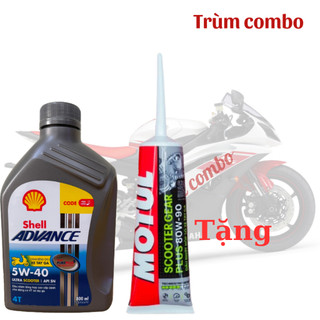 [Freeship] Nhớt 0.8L-1L Shell advance Ultra Scooter 5W-40, dầu nhớt tay ga tổng hợp 100%