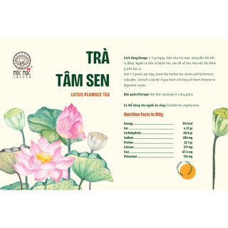 Trà sen thảo (Tim sen- đông trùng hạ thảo) Mộc Mạc Garden