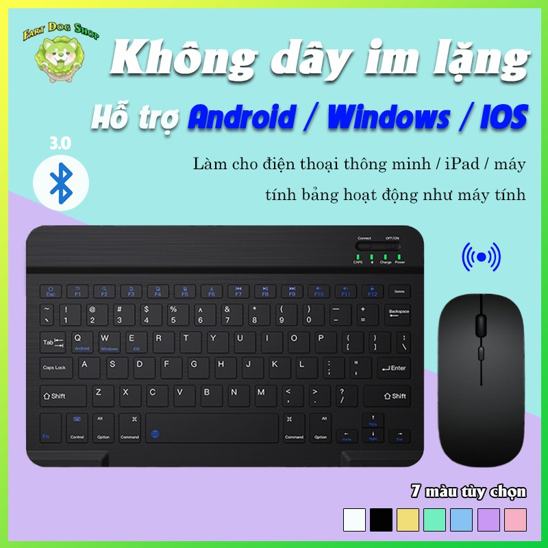 Bàn Phím Bluetooth Không Dây Phù Hợp Với Bộ Chuột Kết Nối Mạnh Cho IOS Android Windows Ipad Máy Tính Laptop | BigBuy360 - bigbuy360.vn