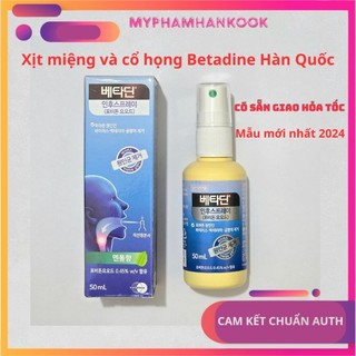 Xịt miệng và cổ họng Betadine Hàn Quốc