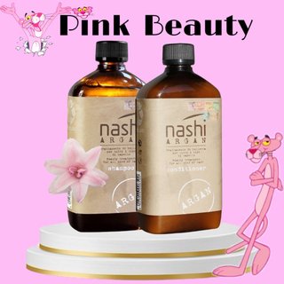 Dầu gội xả nashi argan phục hồi tóc hư tổn 500ml - pink beauty