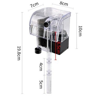 Máy lọc tràn mini cho bể cá cảnh để bàn.