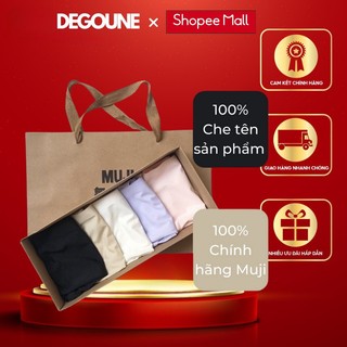 Set 5 Quần Lót Nữ MUJI Cao Cấp Chất Cotton Nhăn - Kháng Khuẩn, Thông Hơi, Thoáng Khí, Co Giãn 4 Chiều Siêu Tốt
