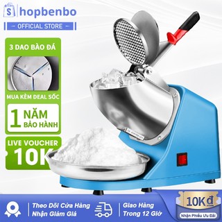 Máy Bào Đá Tuyết máy xay đá 2 lưỡi cho quán cà phê quán nước Chống Văng, Giữ Lạnh Tốt  bảo hành 12 tháng