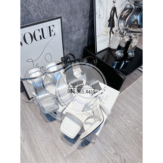 Giày sandal gót cao 9 phân quai dây kép đá siêu hot tôn dáng