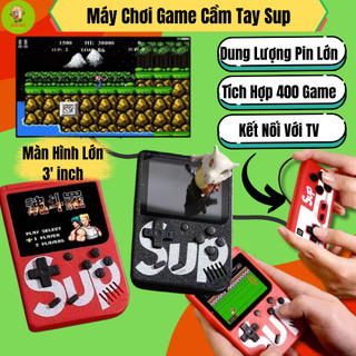 MÁY CHƠI GAME CẦM TAY 400 TRÒ CHƠI KINH ĐIỂN TUỔI THƠ - MÁY CHƠI GAME SUP điện tử 4 nút mini 400 in 1 plus gaming