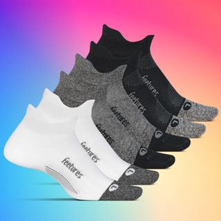 COMBO 3 Đôi Vớ Feetures Max Cushion Cotton 100% Gia Công Khâu Mũi, Bán Chạy Số 1 Tại Mỹ - Tất Thể Thao Mềm Mại Thấm Hút