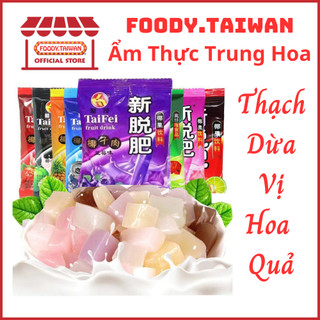 Thạch dừa vị hoa quả siêu ngon đủ vị - thạch rau câu vị hoa quả - thạch hoa quả - gói 35g - foody.taiwan