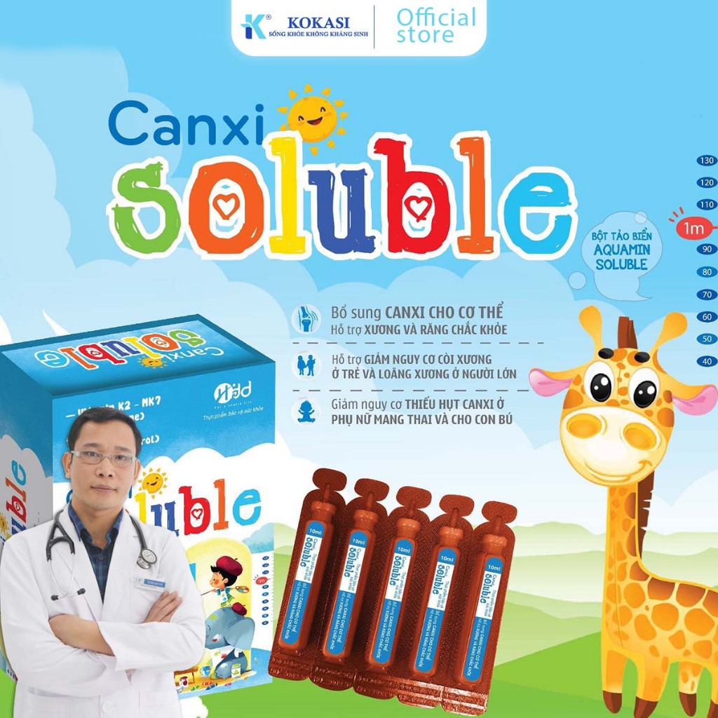 Canxi Hữu Cơ Soluble Bổ Sung Canxi Và Vitamin D3 Cho Trẻ