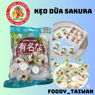 Kẹo dừa sakura hình trái dừa - kẹo dừa giòn - kẹo dừa cứng nhật bản - hàng chuẩn sakura 200g - foody_taiwan