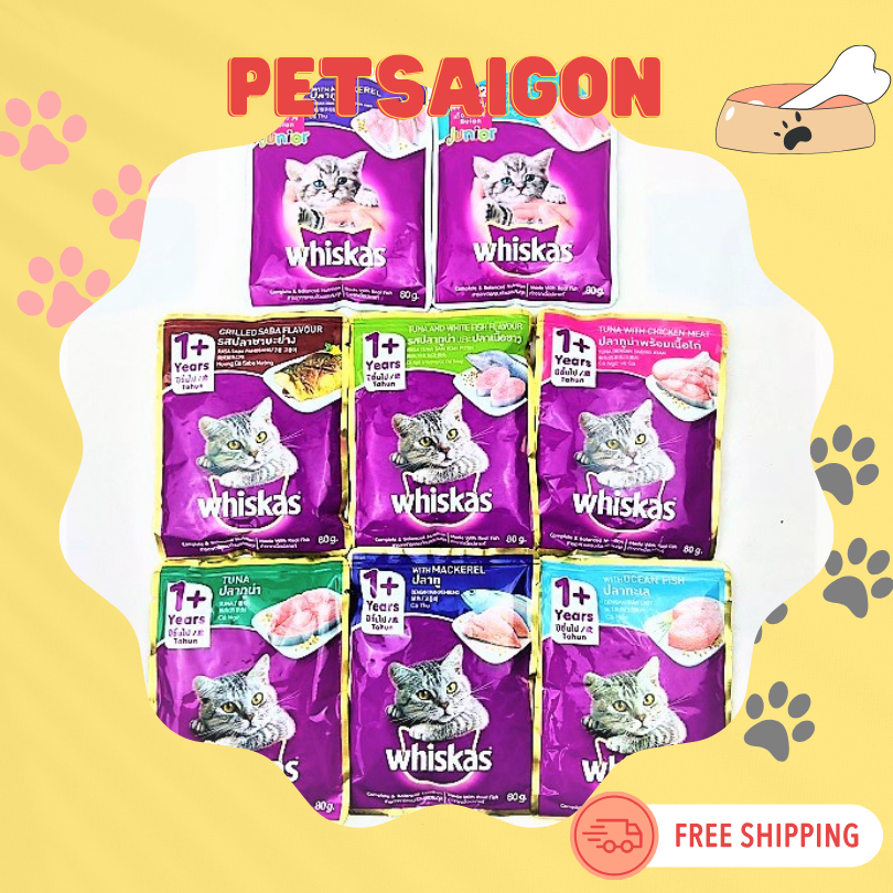 [PATE CHO MÈO] PATE WHISKAS CHO MÈO - GÓI 80G