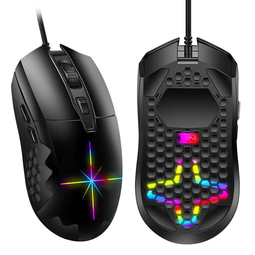 Chuột gaming Deiog A6 DPI 16000 led rgb 6 nút điều chỉnh quang học hàng chính hãng công ty