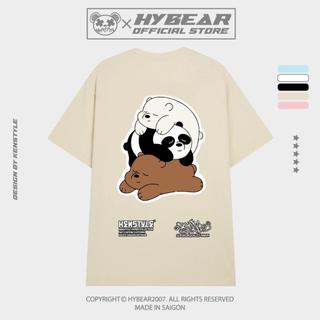 [MUA 2SP TẶNG 1 TÚI TOTE] Áo Thun Unisex HYBEAR-ThreeBear Cổ tròn 100% Cotton-Local Brand Chính Hãng