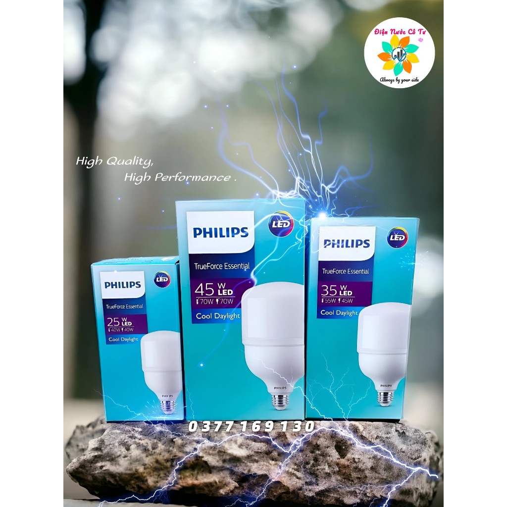 Bóng LED Bulb trụ cao cấp 50W PHILIPS E27 - bảo hành 24 tháng - Tiết kiệm điện, chất lượng ánh sáng cao