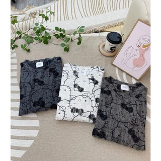 Áo thu nữ form rộng tay lỡ mài rách 2 lớp cotton phong cách Hàn Quốc THUUNISEX M940