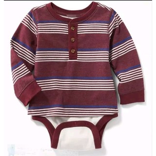 Áo thun body tay dài cho bé 2-in-1 Striped Bodysuit for Baby