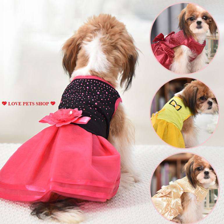 Đầm công chúa dễ thương cho Chó Mèo - Love Pets Shop